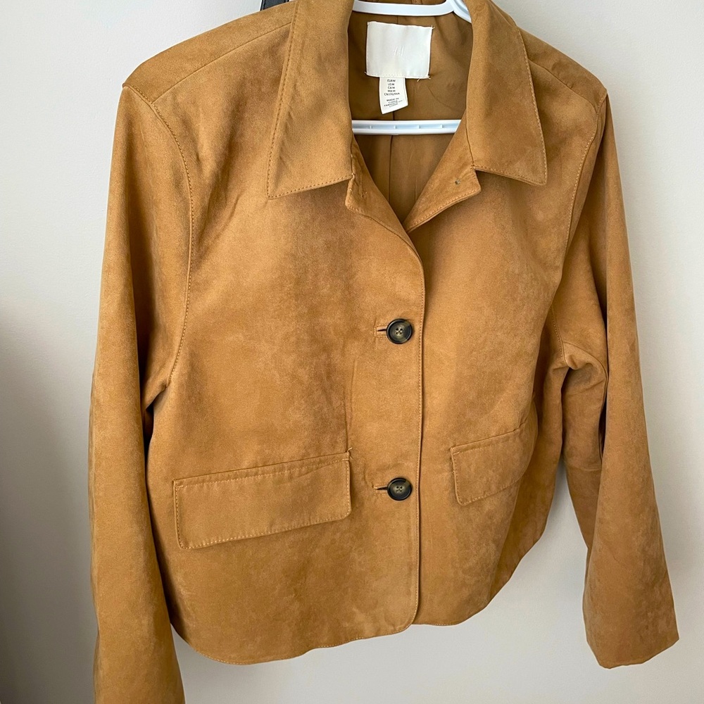 H&M Tan Blazer Suede-Like Jacket